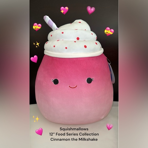 Squishmallows Toys Bnwt 2 Milkshake Squishmallows Cinnamon The Pink